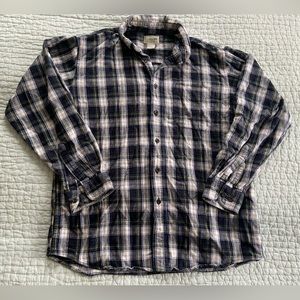 L.L. Bean Scotch Plaid Flannel Shirt